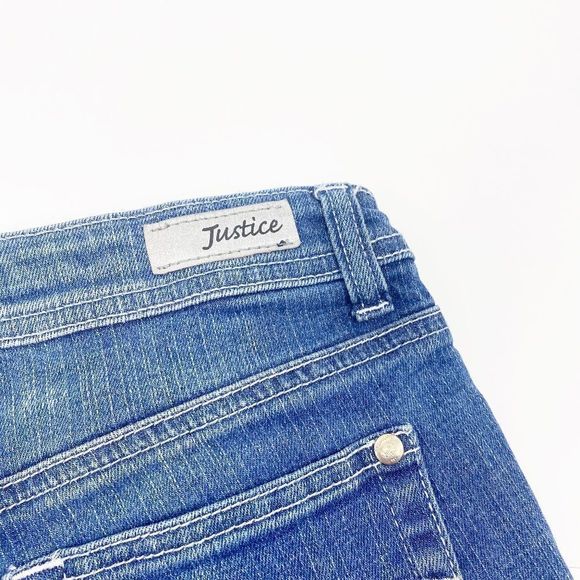 Justice Shimmer Star Print denim festival shorts - Picture 6 of 8